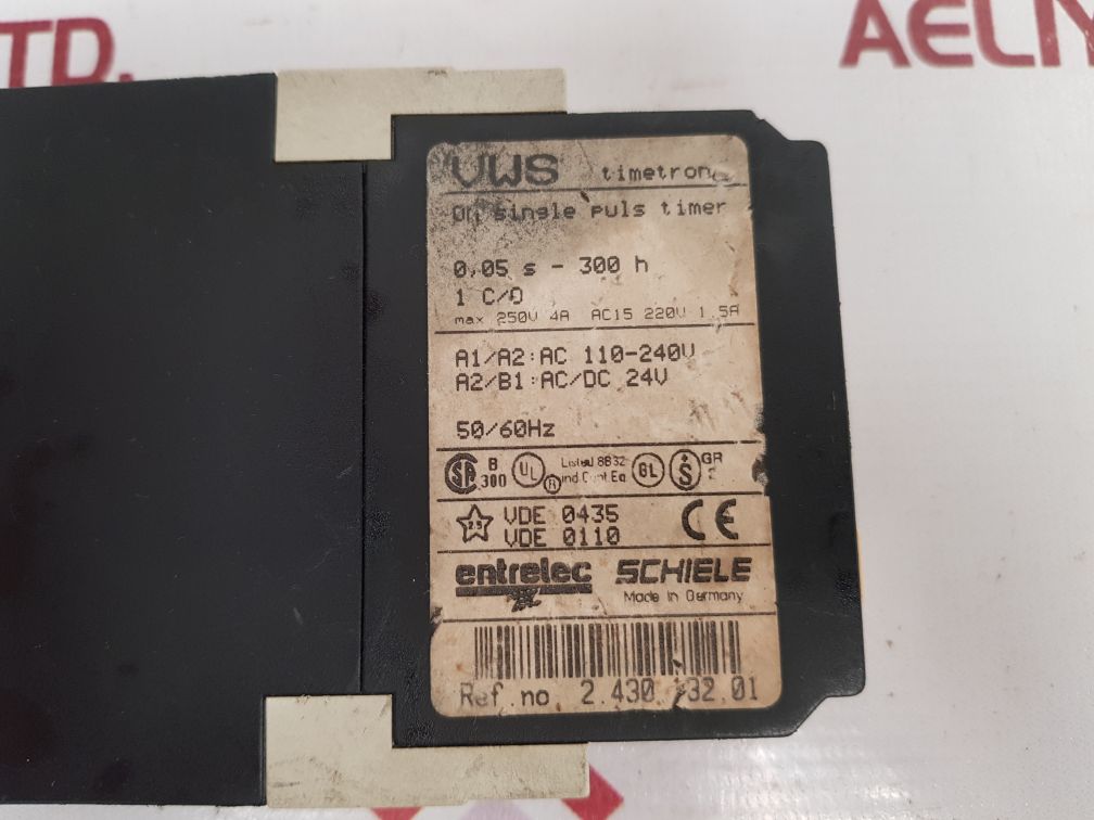 Entrelec Vws Timetron Single Puls Timer 2.430.132.01
