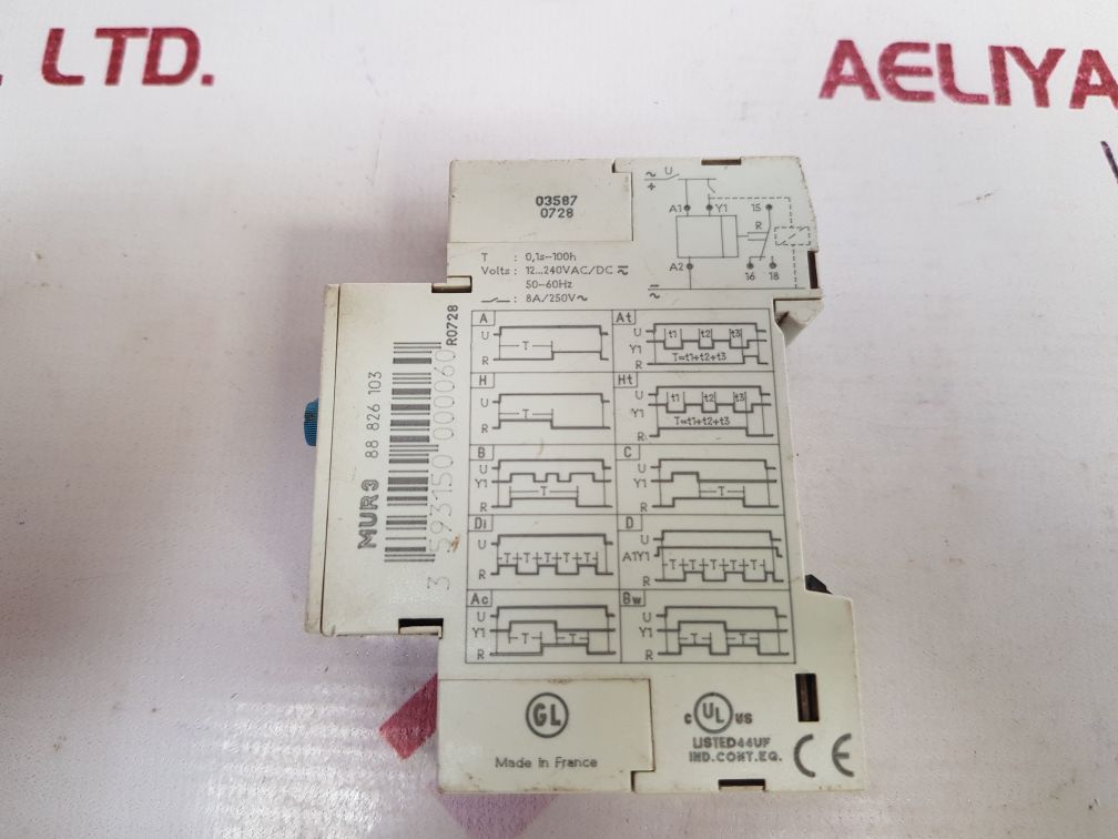 Crouzet Mur3 Time Delay Relay 88 826 103

