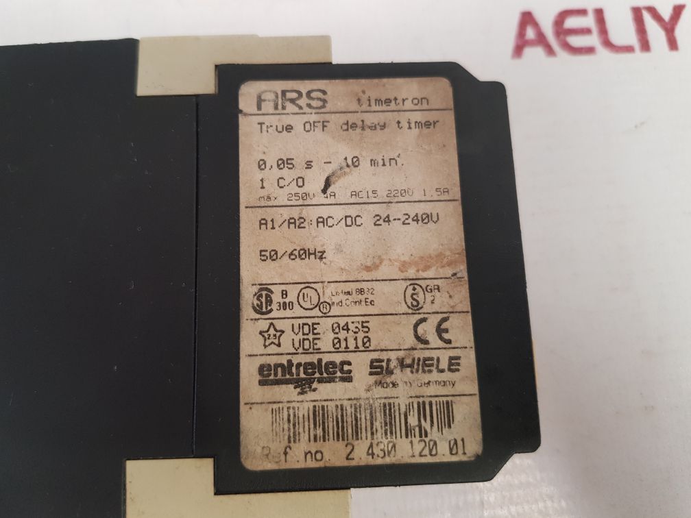 Entrelec Schiele Ars Timetron 2.430.120.01 True Off Delay Timer
