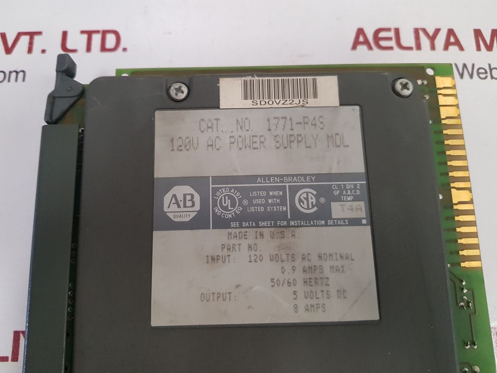 Allen-bradley 1771-p4S 120V Ac Power Supply Mdl
