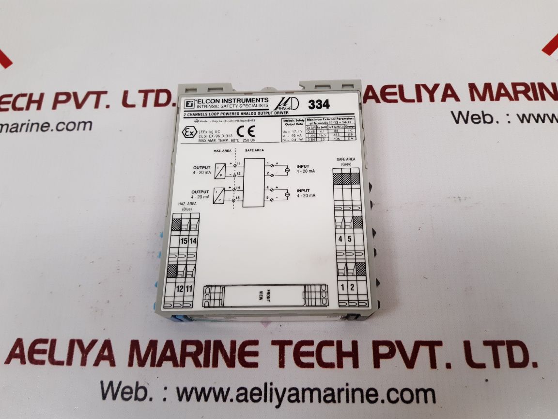 Elcon µ Range D 334 2 Channels Loop Powered Analog Output Driver