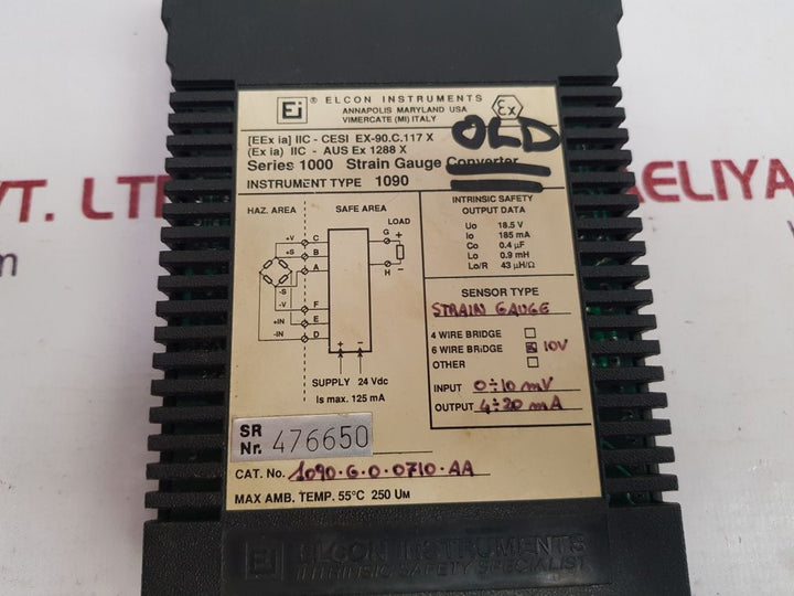 Elcon Series 1000 Strain Gauge Converter 1090.G.0.0710.Aa
