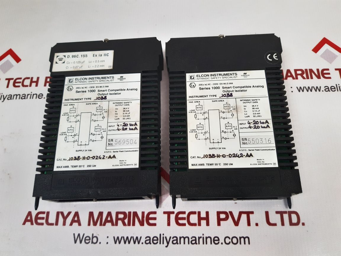 Elcon 1000 Smart Compatible Analog Output Isolator 1038-h-0-0242-aa