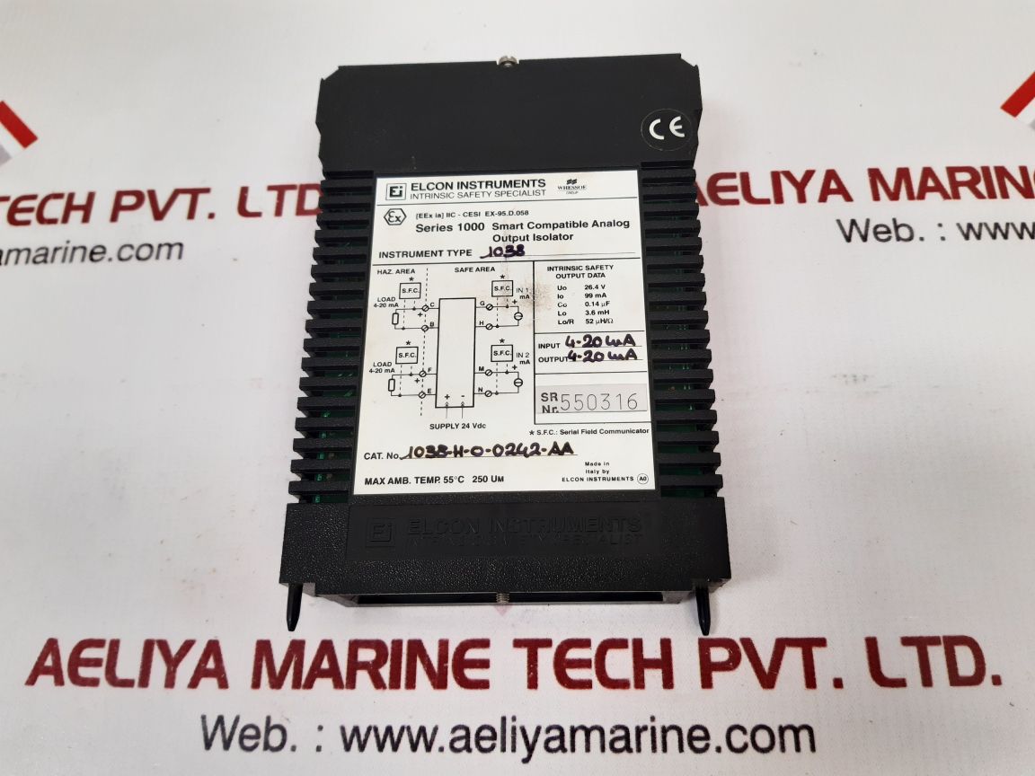 Elcon 1000 Smart Compatible Analog Output Isolator 1038-h-0-0242-aa
