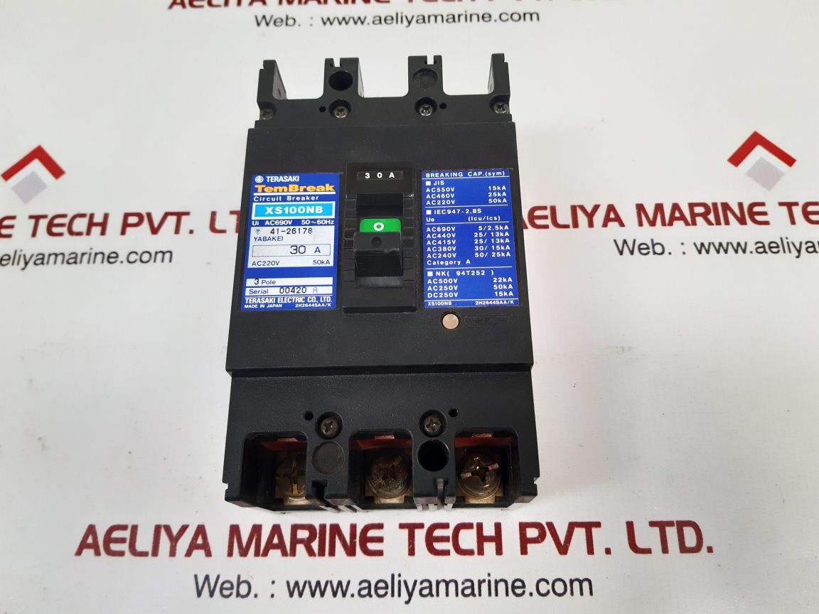 Terasaki Xs100Nb Tembreak Circuit Breaker 30A