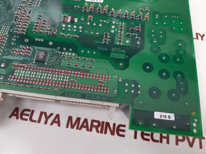 Siemens C73040-a51-c180-07 Pcb Card Used
