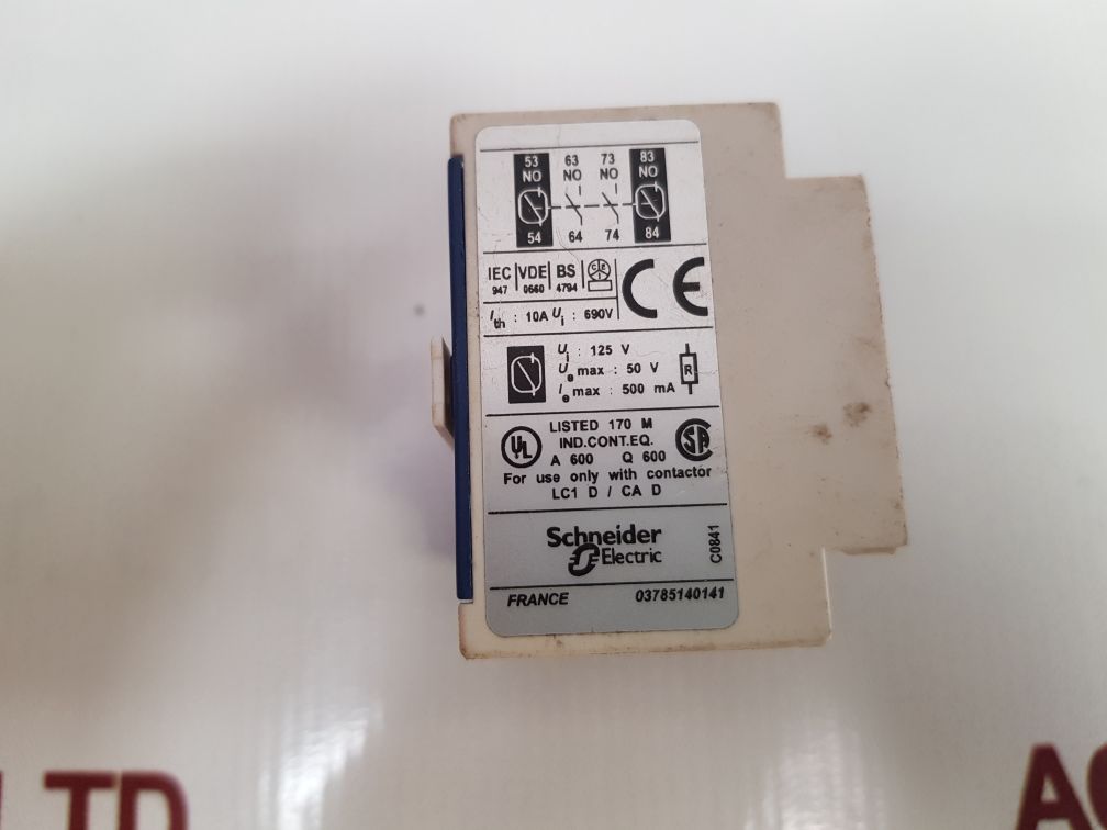 Telemecanique/Schneider La1 Dz40 Auxiliary Contact Block
