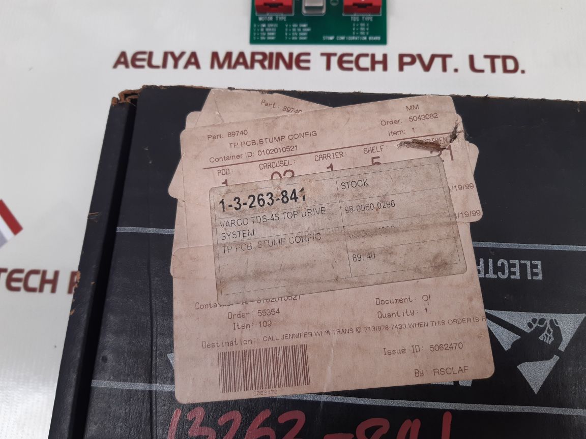 Varco oil tools 89740 stum configuration board
