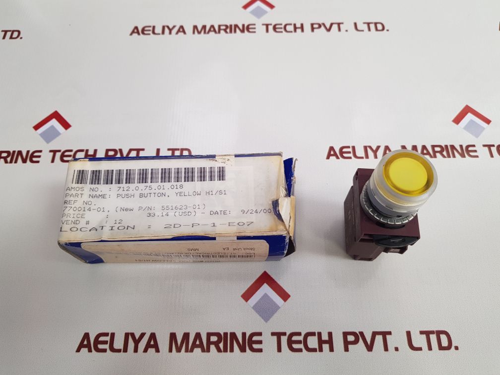 Cema P9Ptnvn Yellow Push Button Switch
