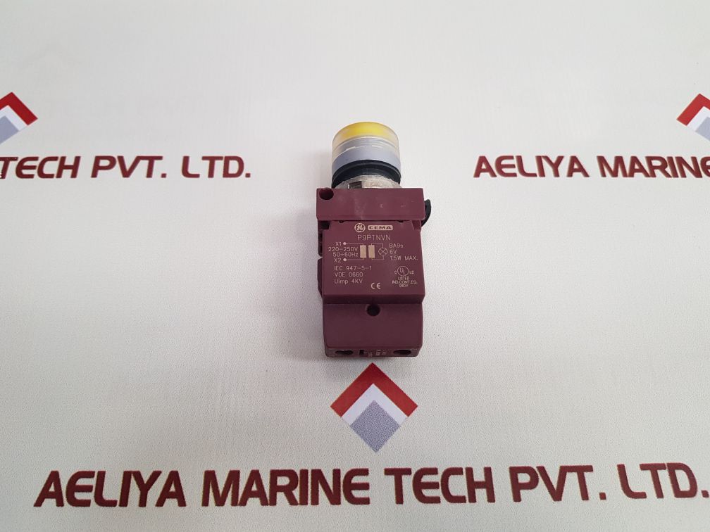 Cema P9Ptnvn Yellow Push Button Switch
