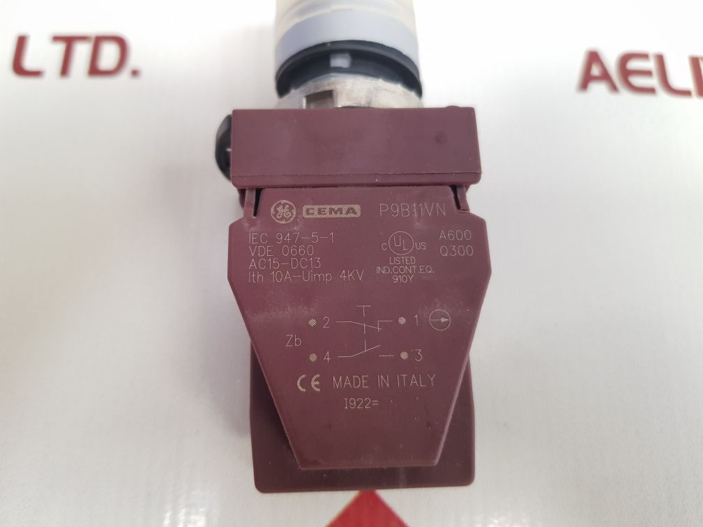 Cema P9Ptnvn Yellow Push Button Switch
