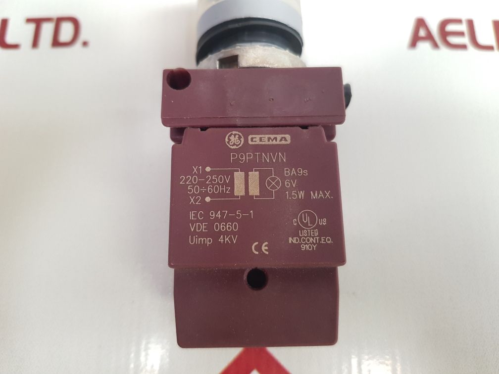 Cema P9Ptnvn Yellow Push Button Switch
