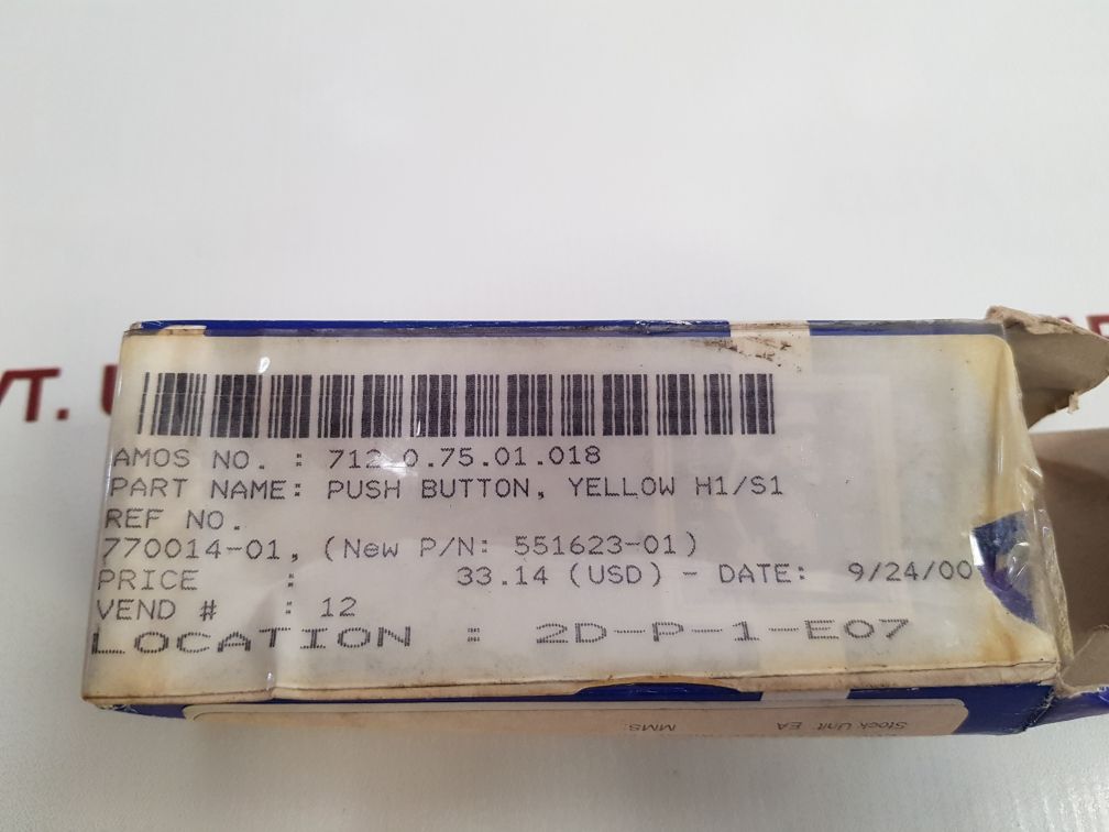 Cema P9Ptnvn Yellow Push Button Switch
