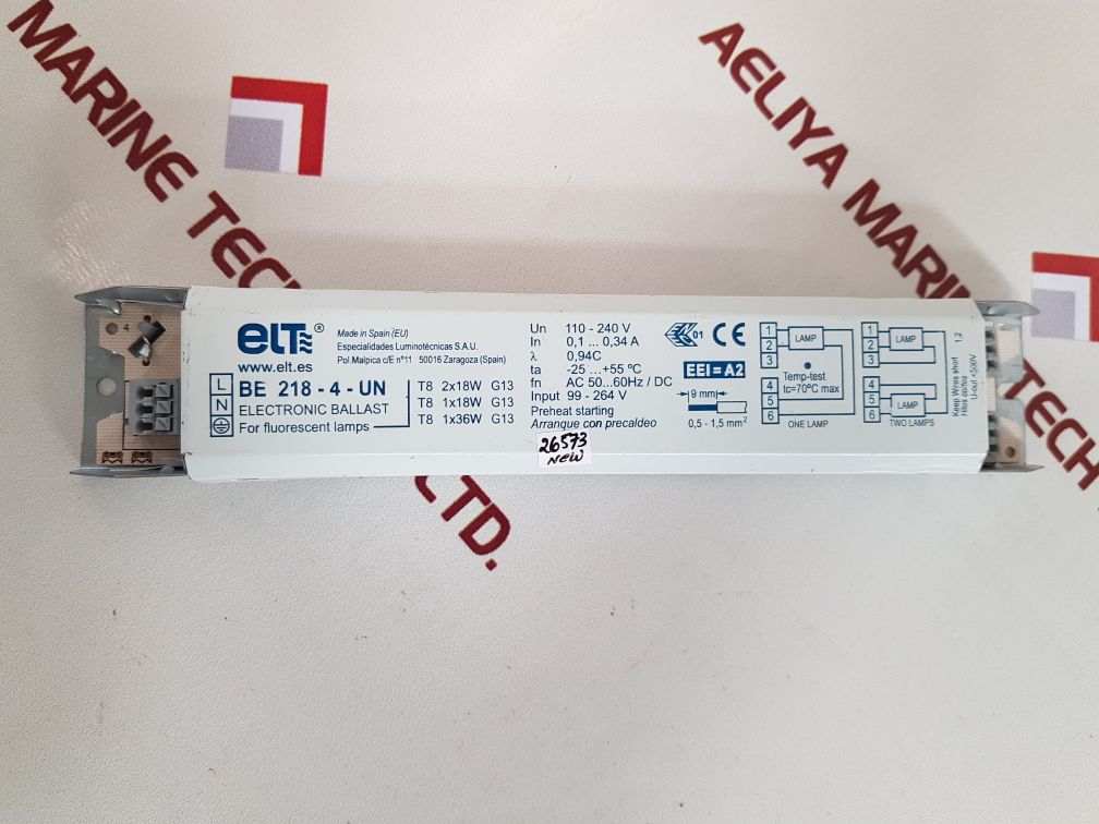 Elt be 218-4-un electronic lighting ballast