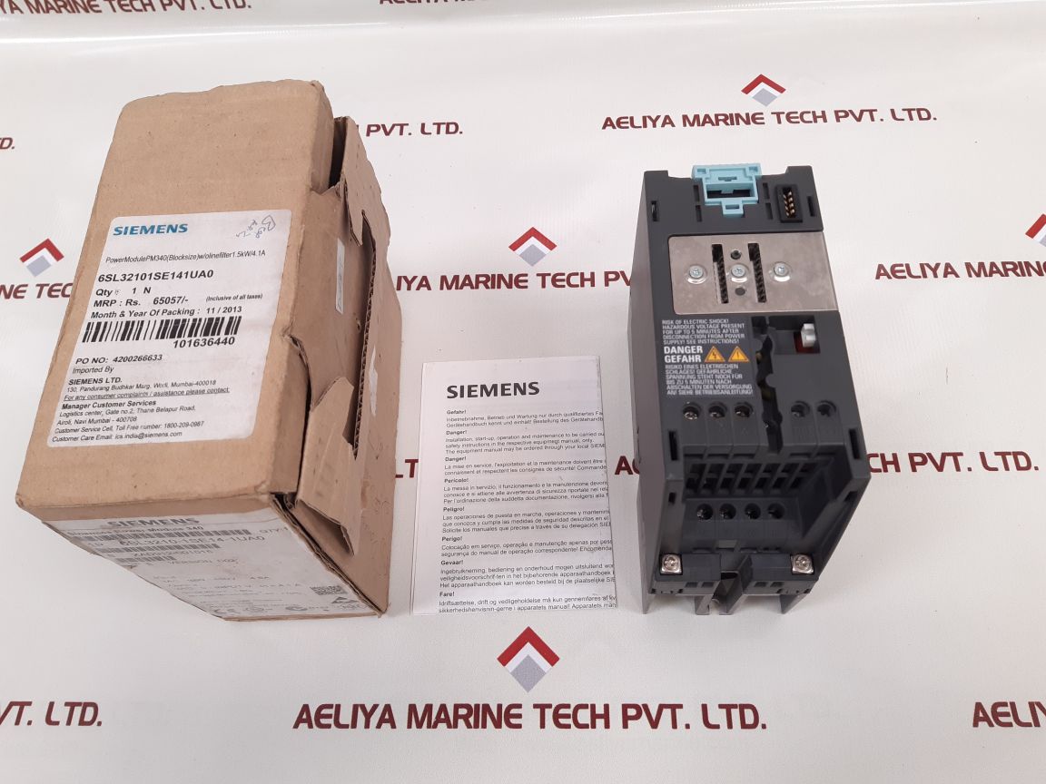 Siemens 6Sl3210-1Se14-1Ua0 Power Module Pm340

