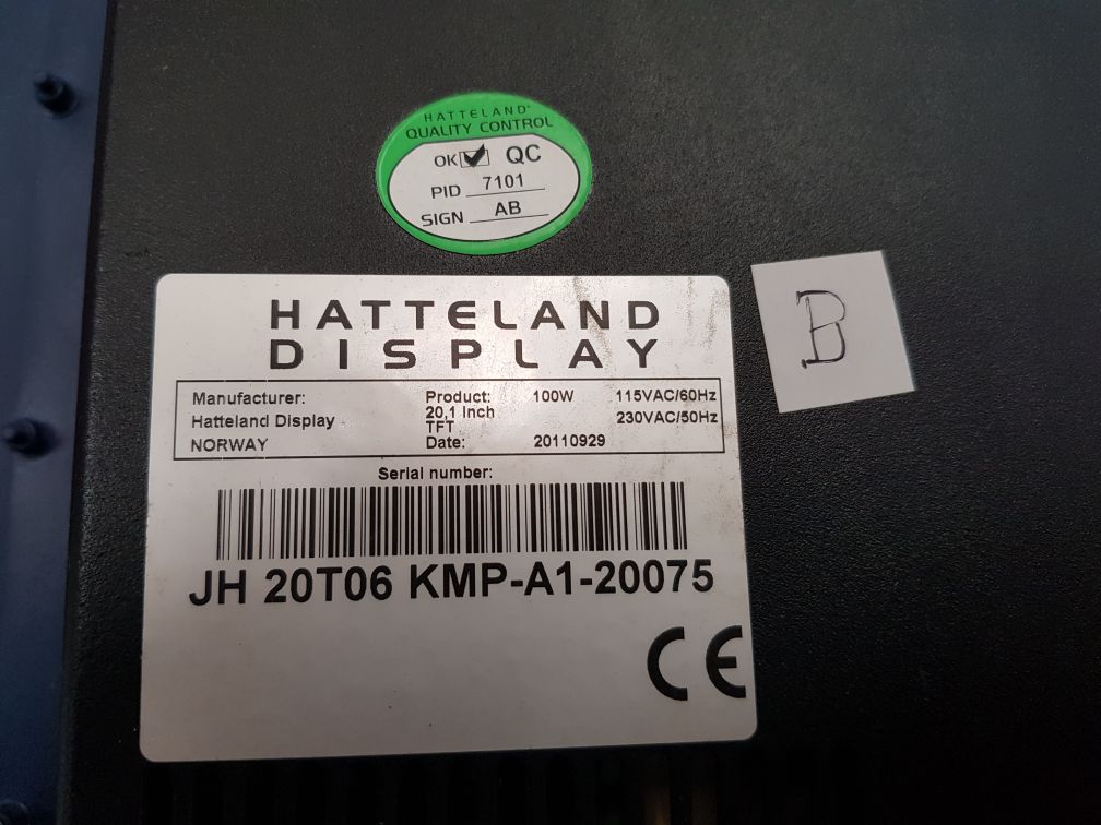 Hatteland Display 20,1 Inch Tft
