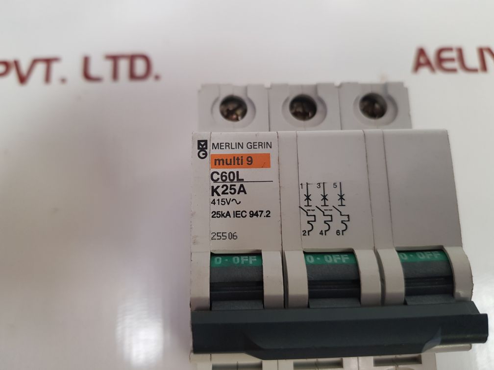 Merlin Gerin C60L K25A Circuit Breaker
