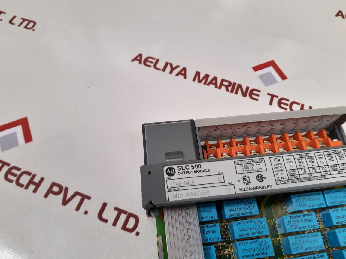 Allen-bradley 1746-ow16 Ser.C Slc 500 Output Module Used

