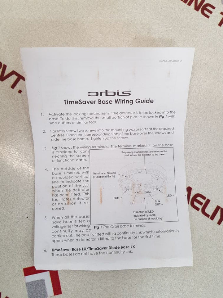 Set of 4x Orbis orb-mb-00001-mar timesaver base