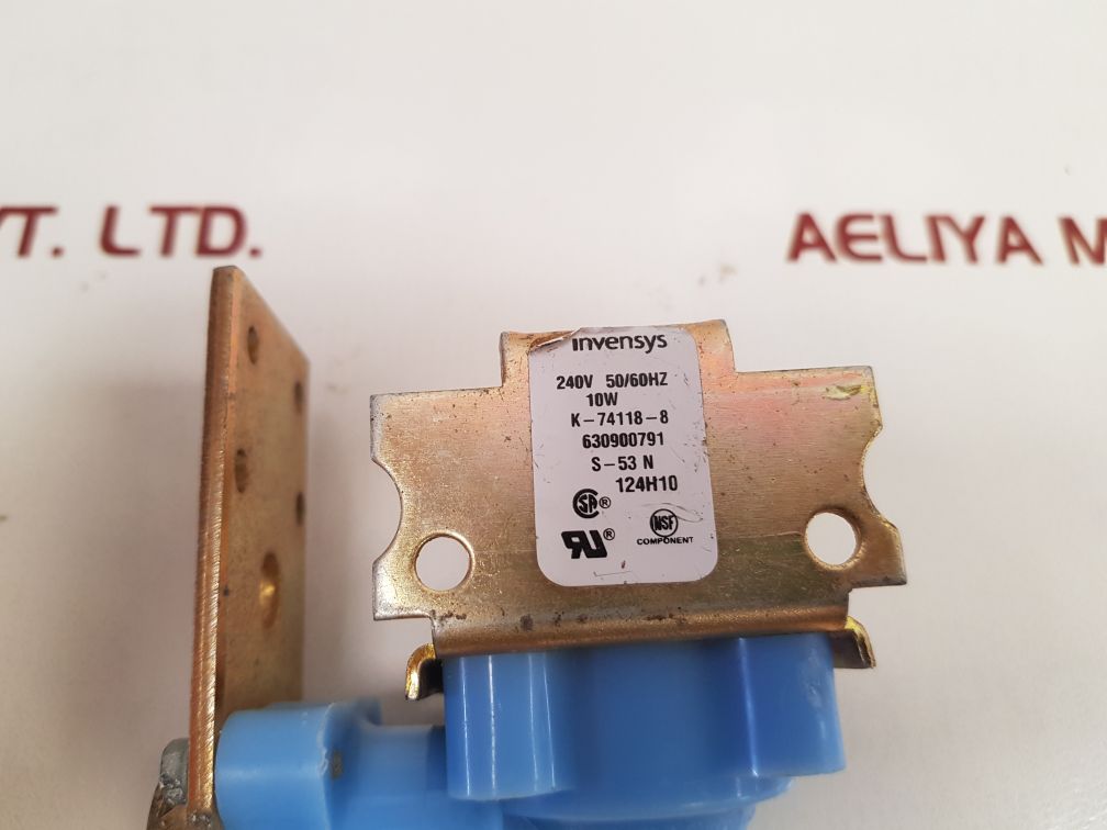 Invensys K-74118-8 Water Valve 630900791 10W
