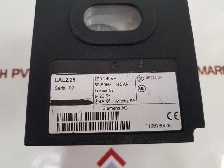 Siemens Lal2.25 Burner Controller 220-240V~ Used
