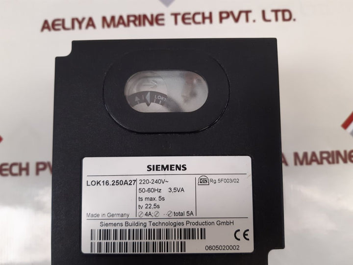 Siemens Lok16.250A27 Oil Burner Controller Used
