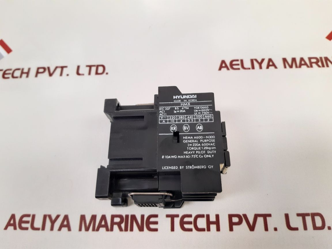 Hyundai Hmx 22 Control Relay Used
