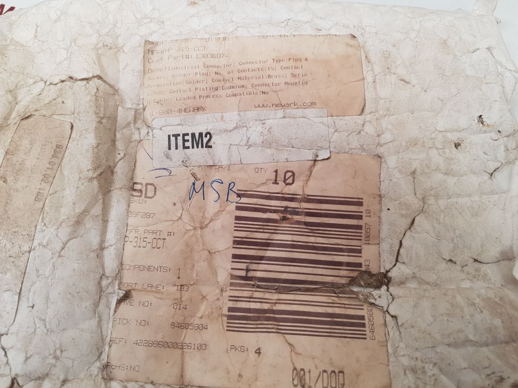 Set Of 3X Cinch P-315-cct Power Connector Plug
