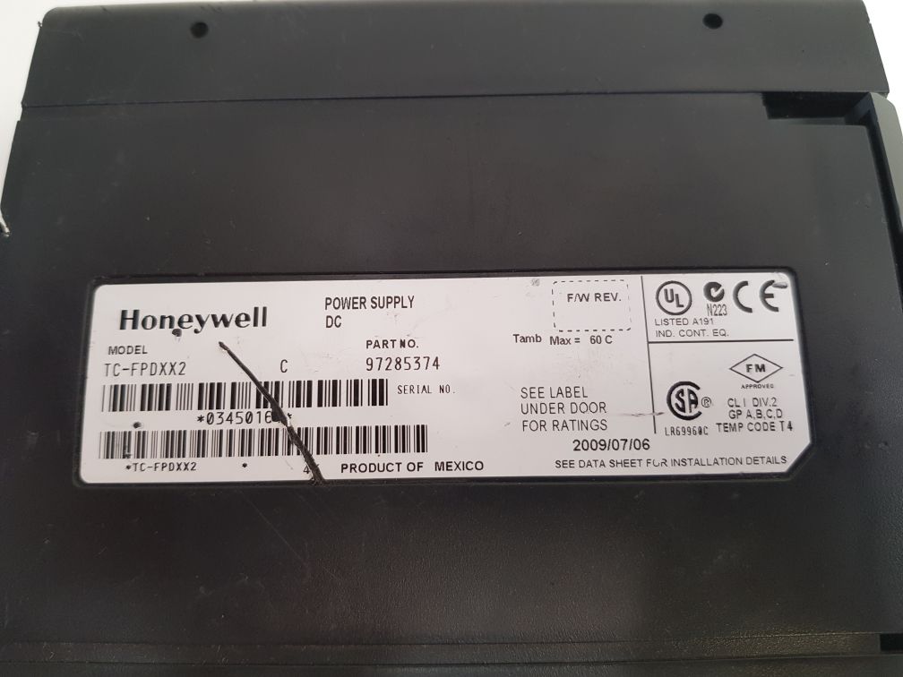 Honeywell Tc-fpdxx2 Dc Input Power Supply 97285374
