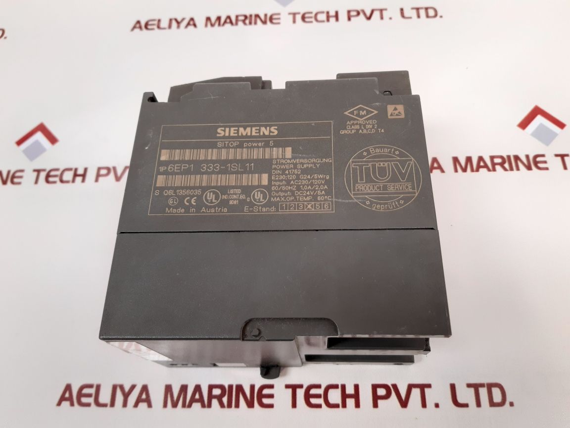 Siemens 6Ep1 333-1Sl 11 Sitop Power 5 Power Supply Used
