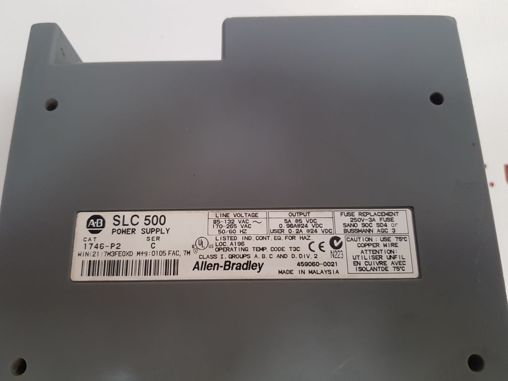 Allen-bradley 1746-p2 Ser: C Power Supply Used
