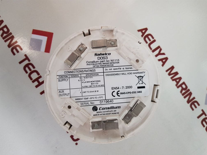 Consilium salwico dos3 photoelectric smoke detector New