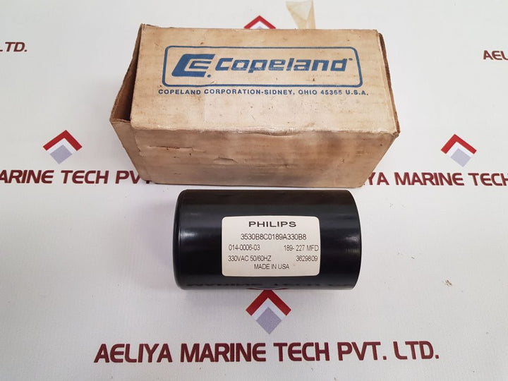 Philips 3530B8C0189A330B8 Start Capacitor 330Vac 50/60Hz
