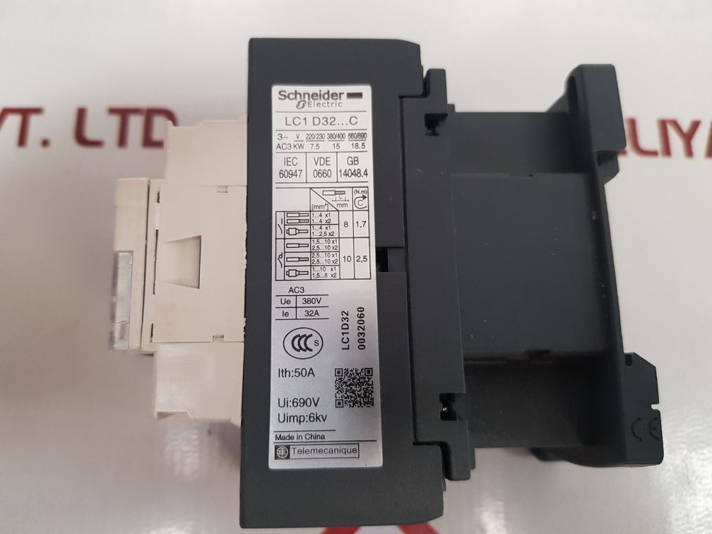 Schneider Electric/Telemecanique Lc1D32 Contactor New
