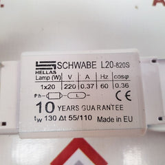 Schwabe Hellas L20-820S Electronic Ballasts

