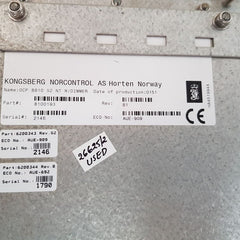 Kongsberg norcontrol 8100193 rev.b1 ocp 8810 s2 nt w/dimmer aue-909
