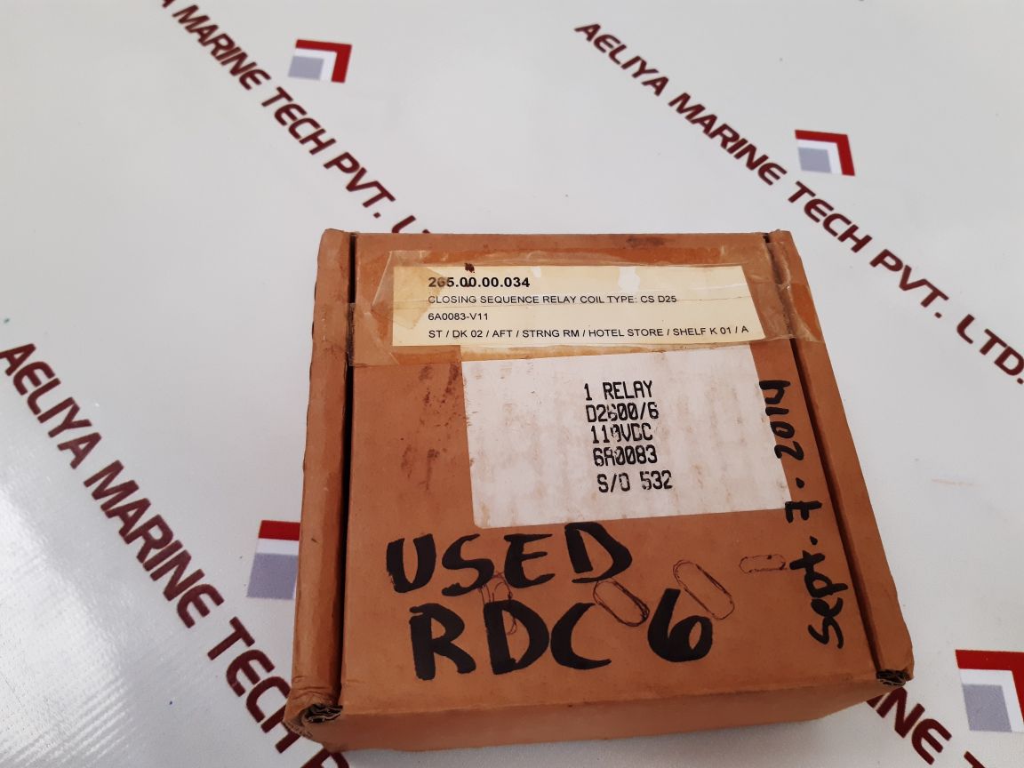 C&S D2600 Time Delay Relay Used One
