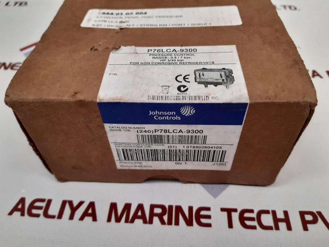Johnson Controls P78Lca-9300 Pressure Control New
