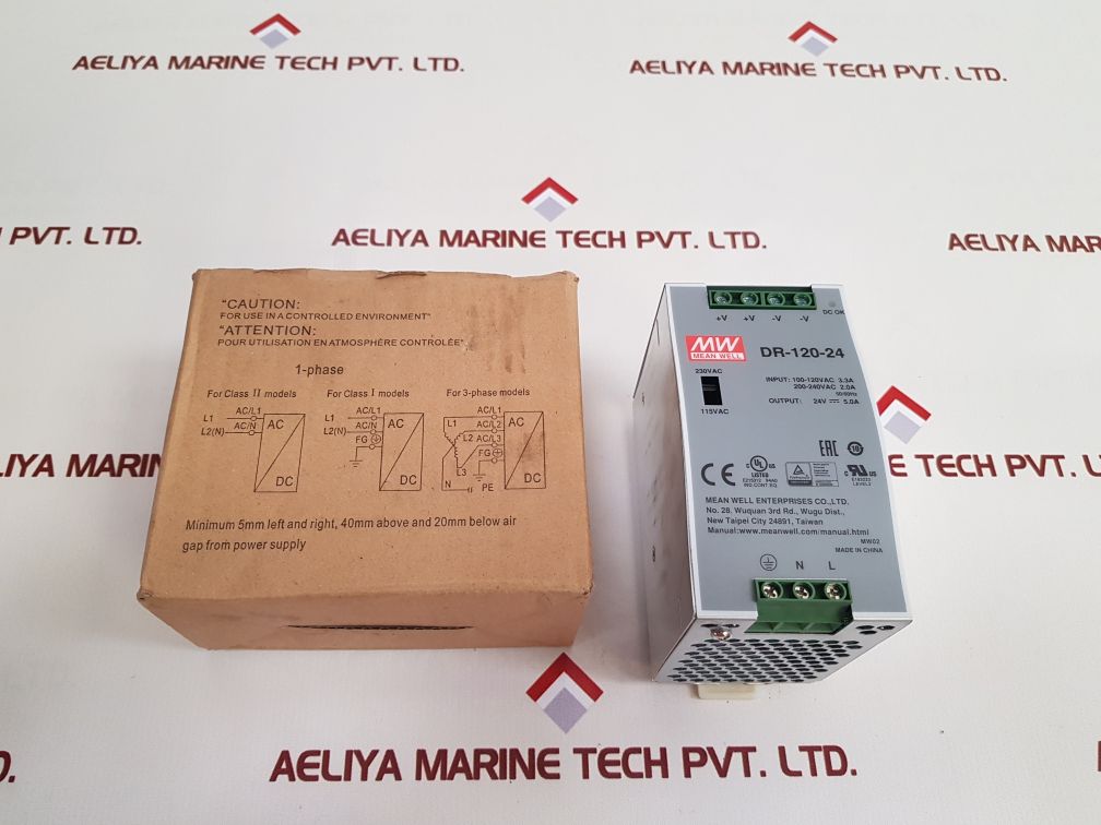 Mean Well Dr-120-24 Power Supply New
