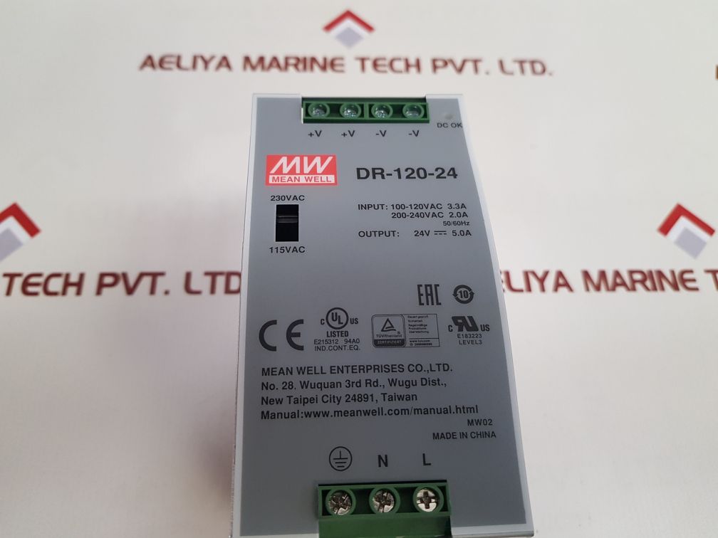 Mean Well Dr-120-24 Power Supply New
