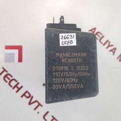 Mannesmann rexroth 019816 l 0302 solenoid coil