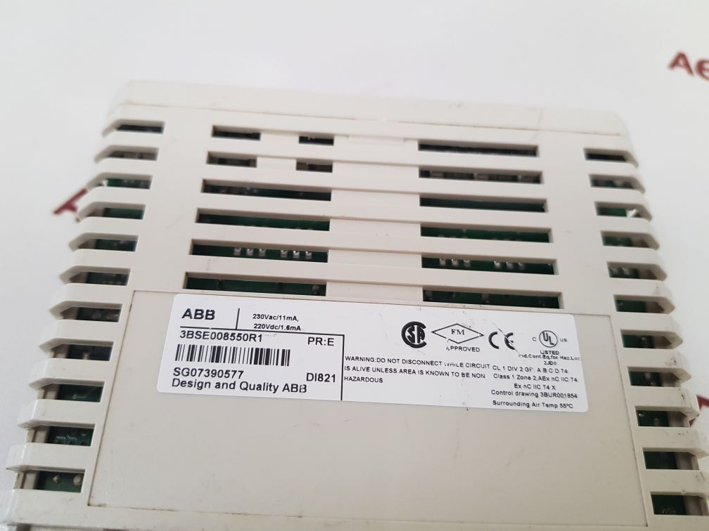 Abb 3Bse008550R1 Digital Input Module Di821 Pr:E Used
