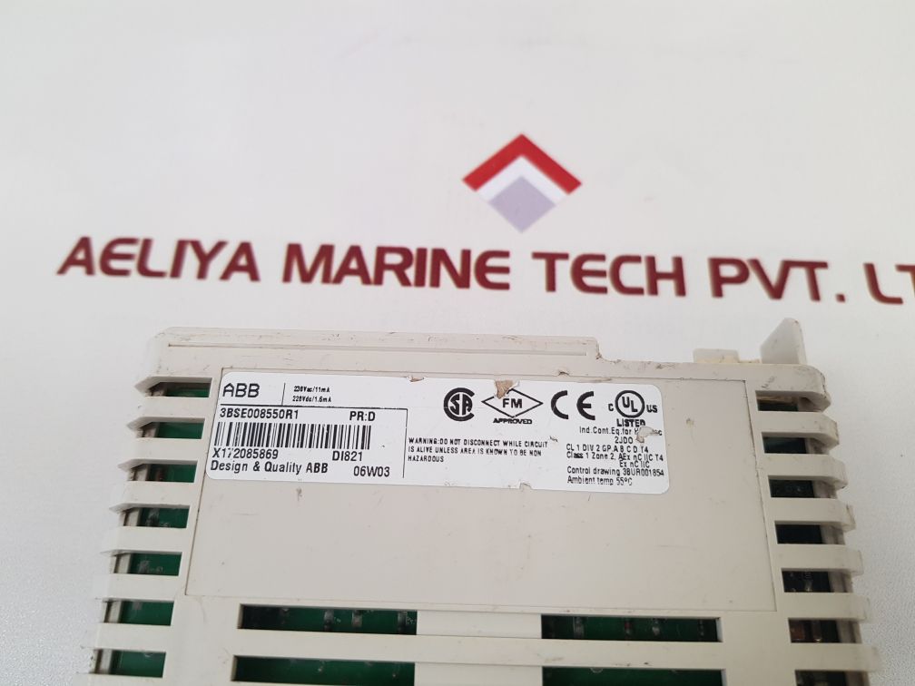 Abb 3Bse008550R1 Digital Input Module Di821 Pr: D
