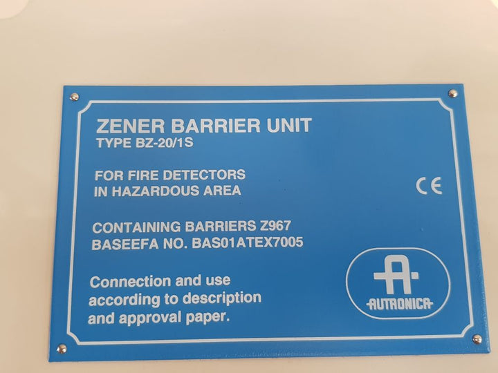 Autronica Bz-20/1S Zener Barrier Unit
