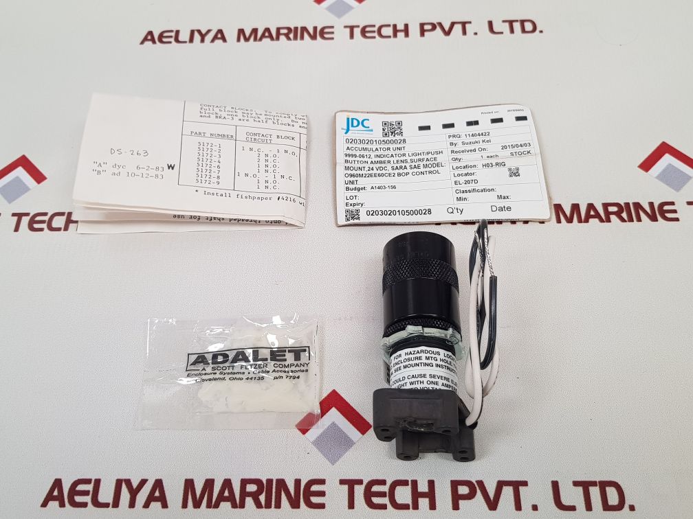 Adalet 7794 explosion proof pilot light