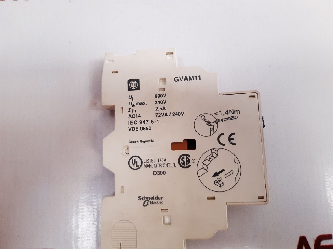 Telemecanique/Schneider Gvam11 Auxiliary Contact Block
