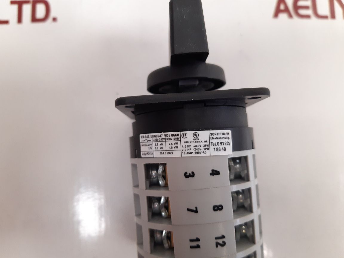Sontheimer A438532 Rotary Cam Switch 21A
