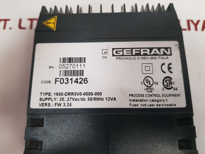 Gefran 1600-drr0V0-0000-000 Temperature Controller F031426
