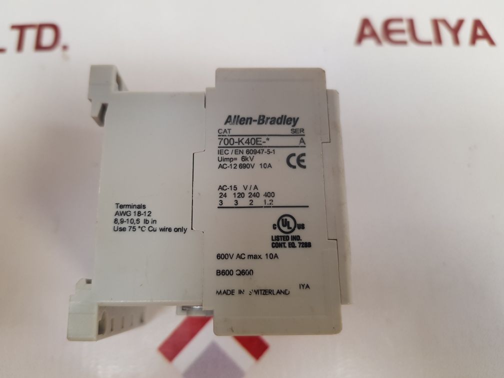 Allen-bradley 700-k40E-* Control Relay Ser:A
