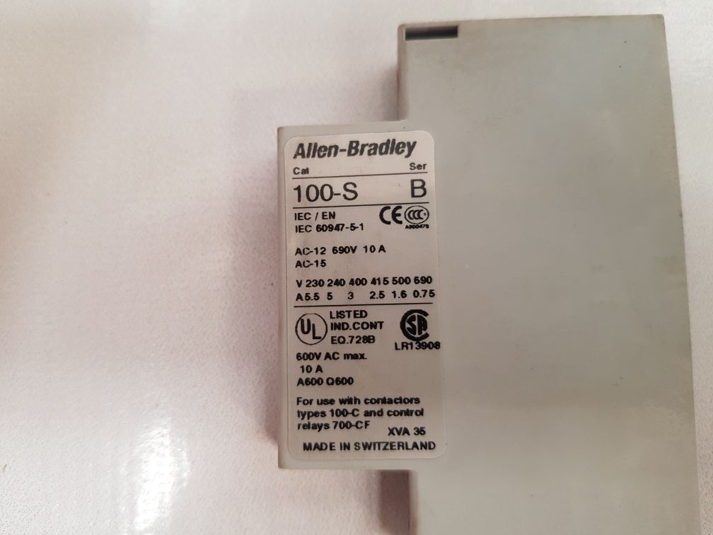 Allen-bradley 100-sb11 Auxiliary Contact Block
